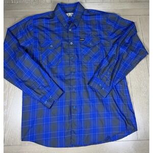 Dixxon Flannel Suicidal Tendencies Large Blue Black Limited Edition Bamboo Soft